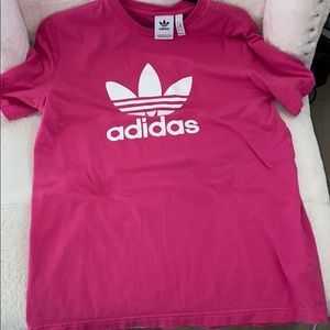 pink adidas tee shirt